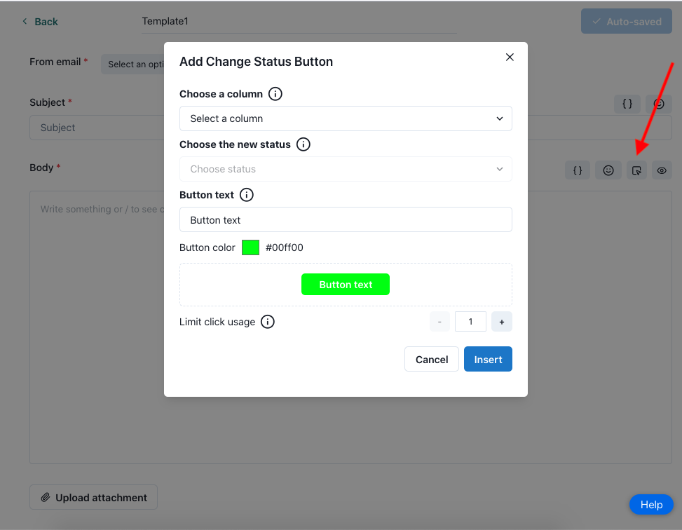 Add change status button