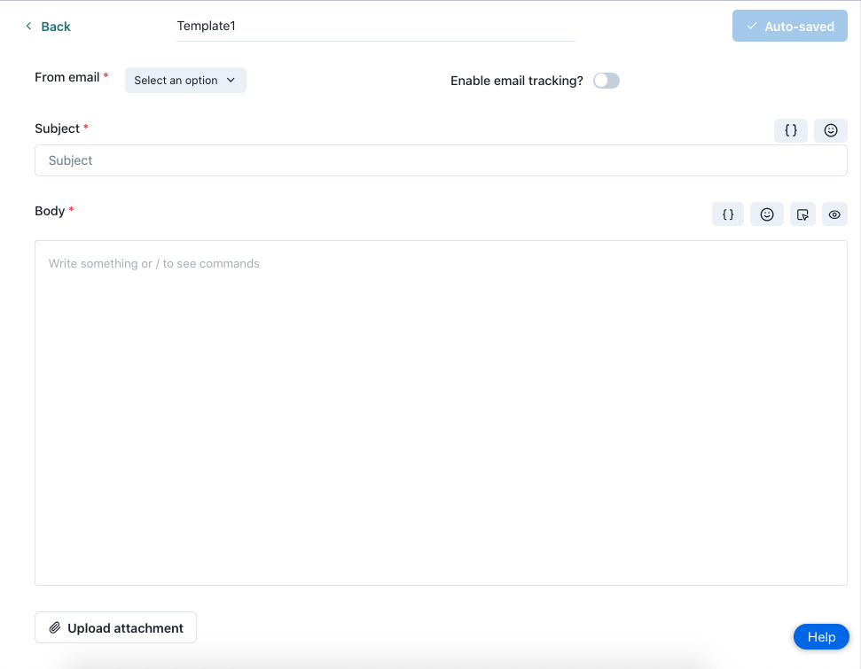 Email body editor